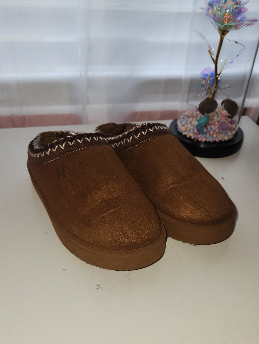 Hurley Kids Brown Cozy Slip-On Slippers